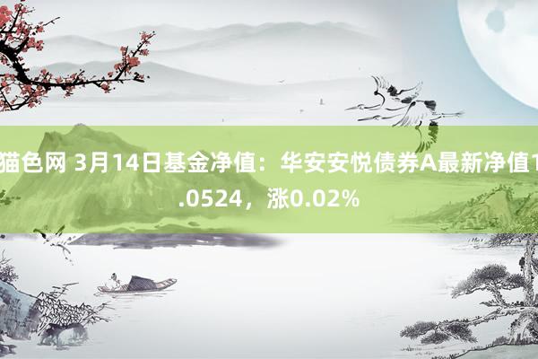 猫色网 3月14日基金净值：华安安悦债券A最新净值1.0524，涨0.02%