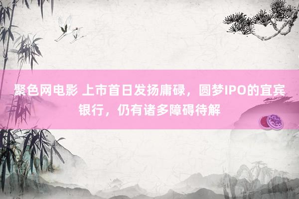 聚色网电影 上市首日发扬庸碌，圆梦IPO的宜宾银行，仍有诸多障碍待解