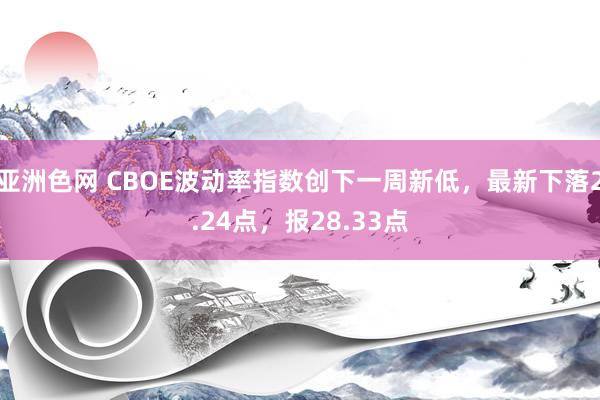 亚洲色网 CBOE波动率指数创下一周新低，最新下落2.24点，报28.33点