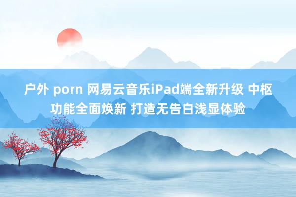 户外 porn 网易云音乐iPad端全新升级 中枢功能全面焕新 打造无告白浅显体验